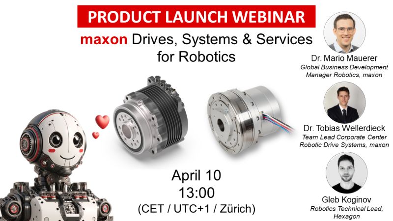 Webinar motores DC y brushless maxon para robótica